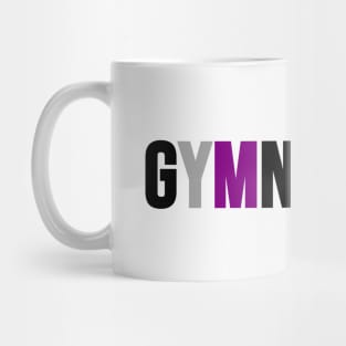 GYMNASTICS (Asexual/Demisexual Colors, No White Text) Mug